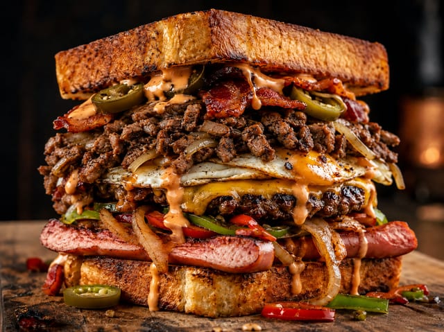 FrankenDude Burger.