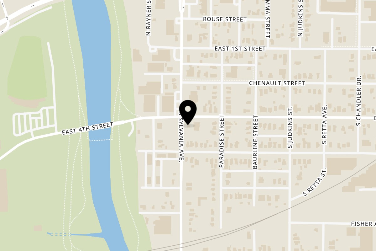 Map showing the location of The Moo Dudes on 301 S Sylvania Ave in Fort Worth